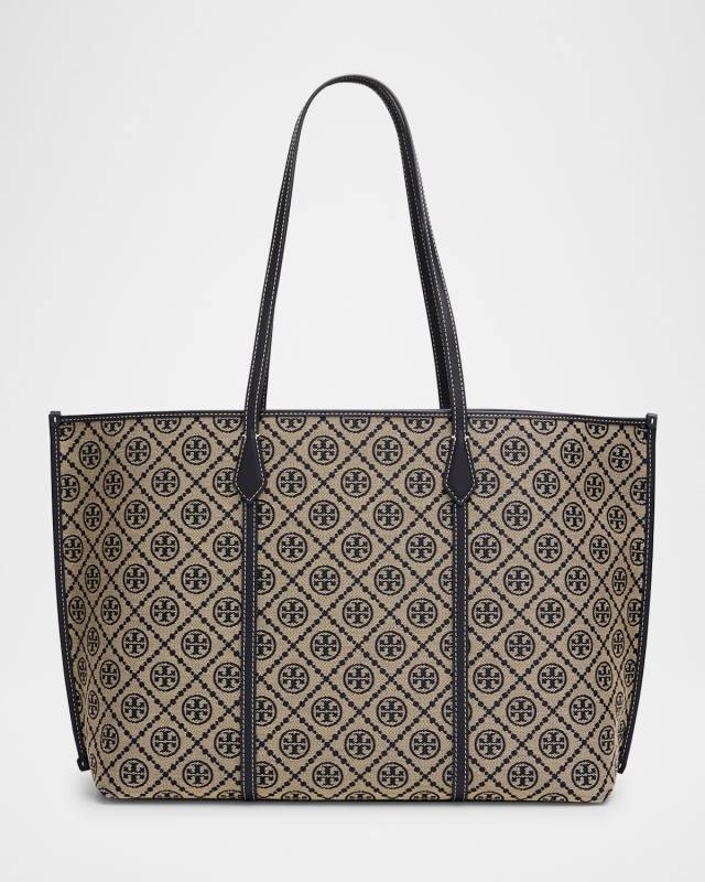 Perry Monogram Jacquard Tote Bag